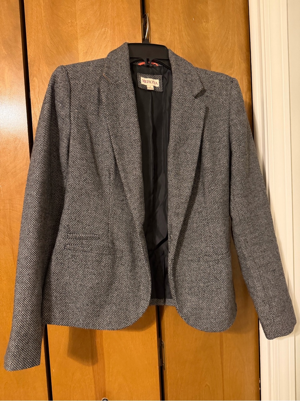 Merona Women’s Gray Tweed Blazer Jacket